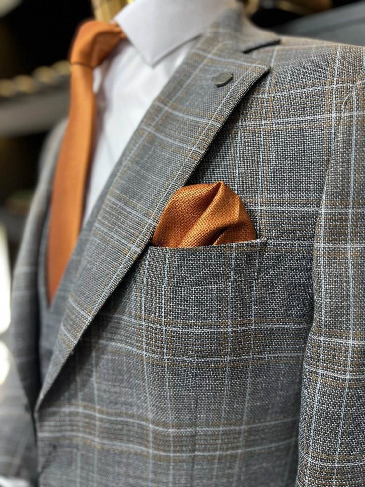 Костюм MAZALTOVMAN 3-ка Серый в клетку