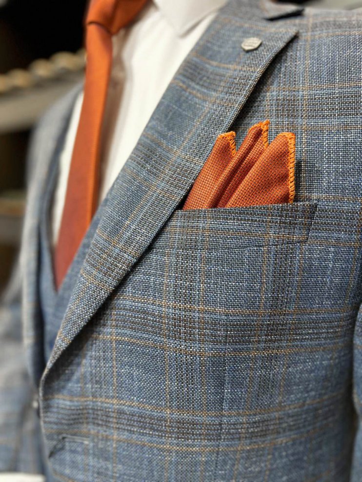 Костюм MAZALTOVMAN 3-ка Синий в клетку