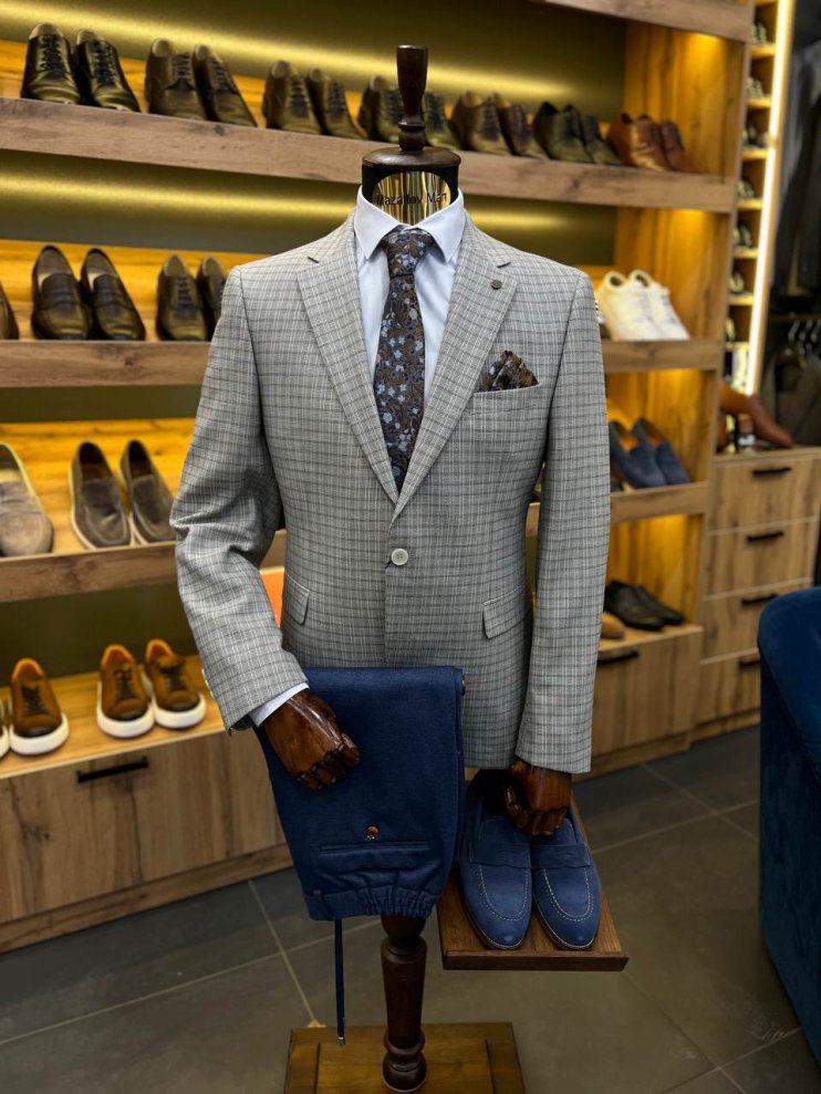 Пиджак DIR Бежевый в клетку