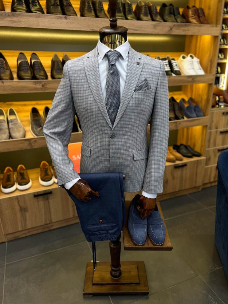 Пиджак DIR Серый в клетку