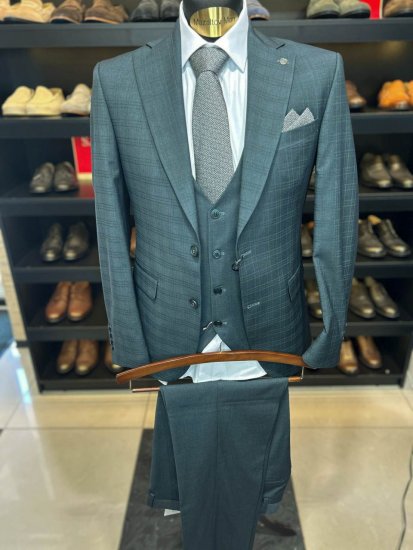 Костюм MAZALTOVMAN 3-ка Premium Зеленый в клетку