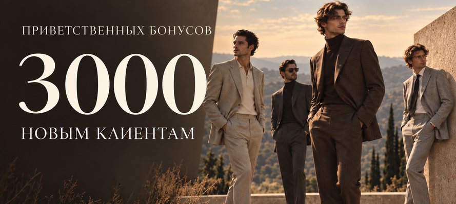 Карта лояльности на покупку мужской одежды