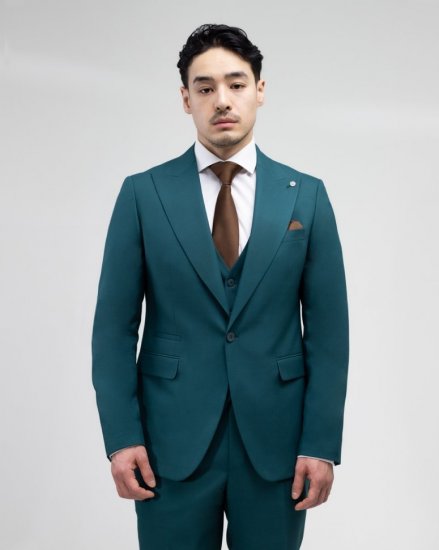 Стильный костюм-тройка MAZALTOVMAN зеленый