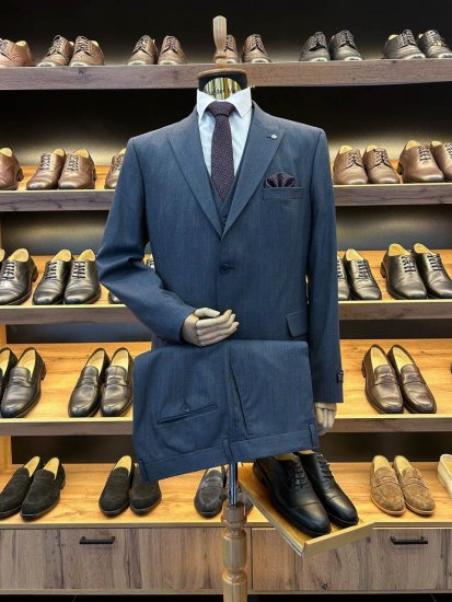 Костюм EMR 3-ка Синий в оранжевую клетку