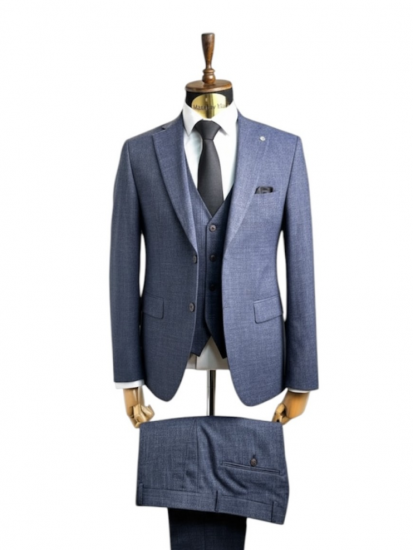 Костюм MAZALTOVMAN 3-ка Premium Синий фактурный