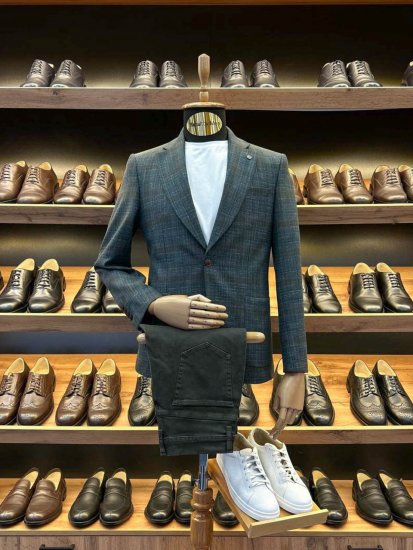 Пиджак MAZALTOVMAN Premium Зеленый в клетку