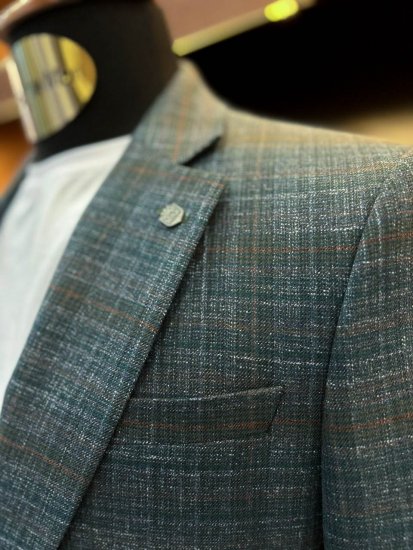 Пиджак MAZALTOVMAN Premium Зеленый в клетку